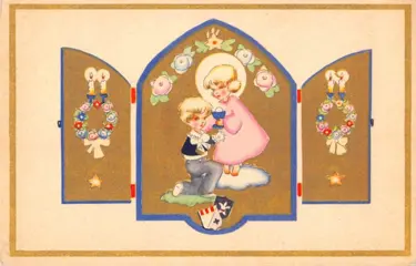 Fantasie, Getekende kinderkaarten - Ansichtkaarten (Collectie van 138) - 1925