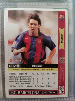 2005/06 Mundicromo Las Fichas de La Liga - #602 Lionel Messi - 2nd year card