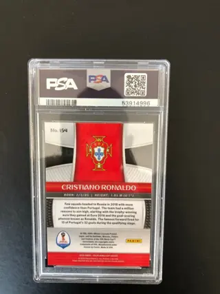2015 to 2020 Panini, Topps - Lot of 9 PSA graded cards incl. Messi, Cristiano Ronaldo