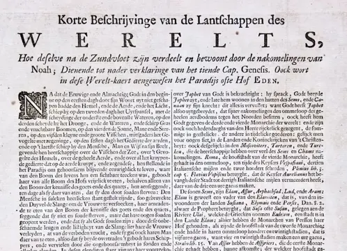 world map, Wereld; Jan van Jagen - Lantschappen des Werelts […]; naar N. Visscher - 1721-1750