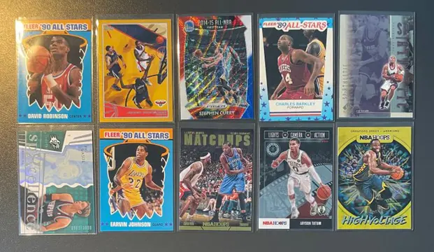 1989 to 2021 NBA - Stars & Rookies Collection (40 cards) Jordan, Kobe RCs: LeBron, Iverson, Embiid, Rose, Lamelo, Green