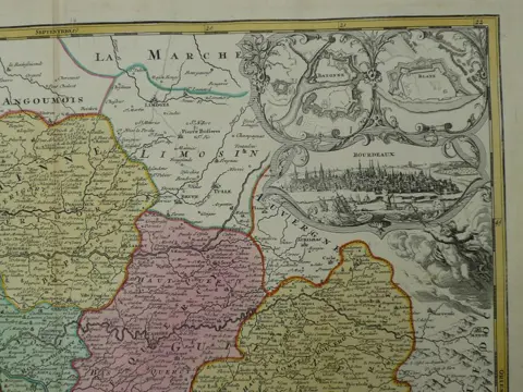 Frankrijk, Aquitaine, Bordeaux; Johann Babtist Homann - Tabula Aquitaniae complectens - 1721-1750