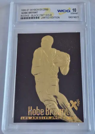1996/97 Skybox EX-2000 - Kobe Bryant - Rookie - Zwart 23kt goud - Beperkte editie - WCG 10