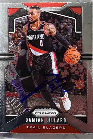 2019/20 Panini Prizm - Damian Lillard - Hand Signed Card