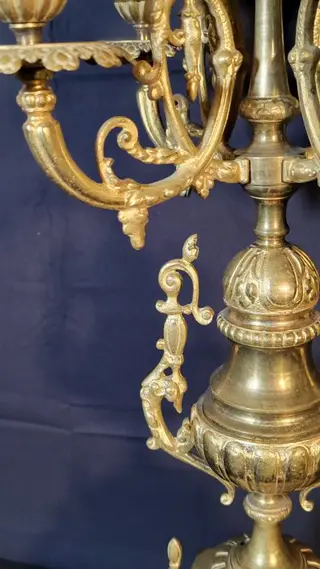 Paar franse bronzen vergulden regency Kandelaars 1890. - Verguld brons - Eind 19e eeuw