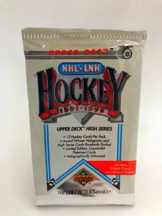 1991/92 Upper Deck NHL Hockey Cards - 10 unopened Wax Packs