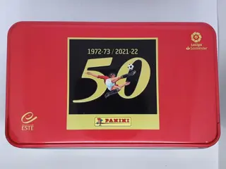 2019 to 2023 Panini and Topps - Lot of 34 empty tin boxes (soccer collections)