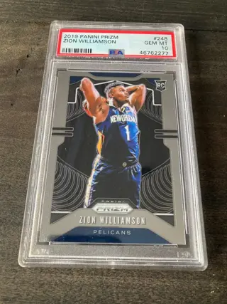 2019 Panini Prizm - #248 Zion Williamson - Rookie - PSA 10