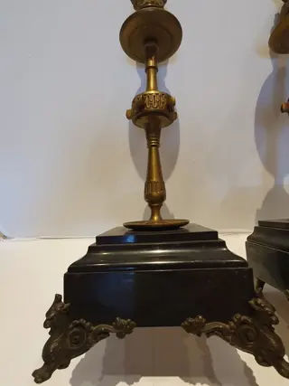 Kandelaar (2) - Brons (verguld) - Eind 19e eeuw