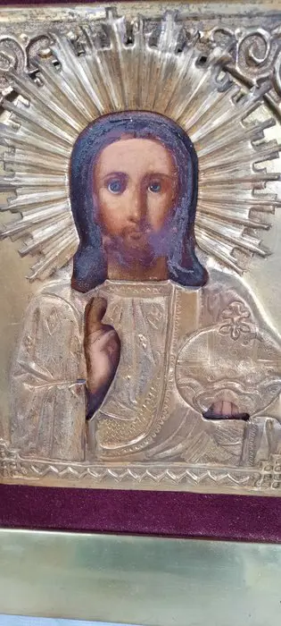 Icoon, Christus Pantocrator - Hout - Tweede helft 18e eeuw