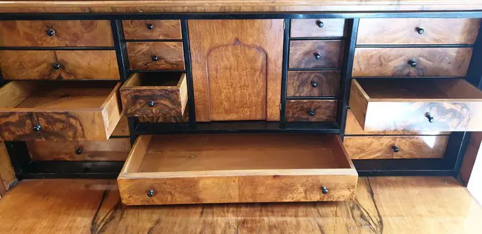 Secrétaire - Biedermeier - Walnoot - Midden 19e eeuw