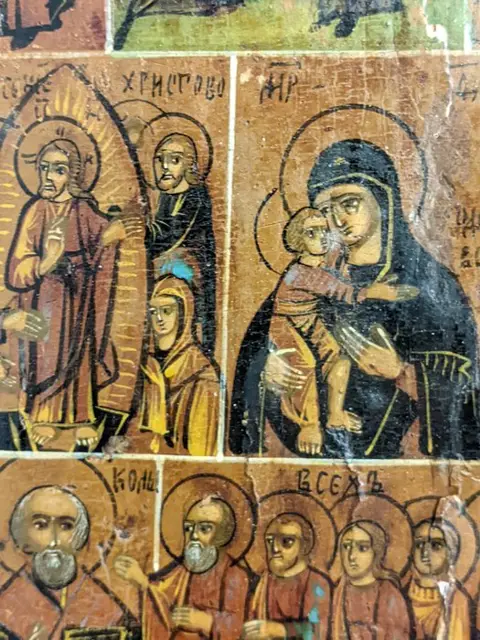 Icoon, icoon met meerdere panelen - Hout - 18e eeuw