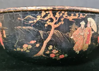 Display Large bowl for tea, Japanism - Papier-maché - Begin 20e eeuw