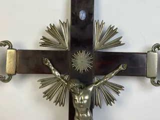 Crucifix (1) - Hout, Metaal - Tweede helft 19e eeuw