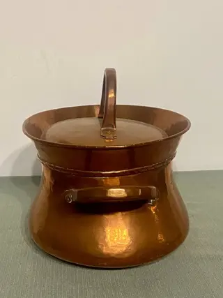 Koperen ketel met deksel - Koper - 19e eeuw