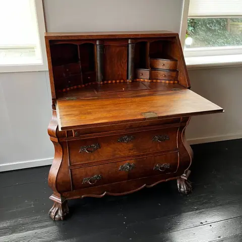 Secrétaire à abattant - Walnoot - Eind 19e eeuw