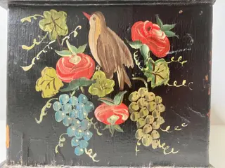 Beschilderde antieke stoof. - Volkskunst - Hout - Eind 19e eeuw