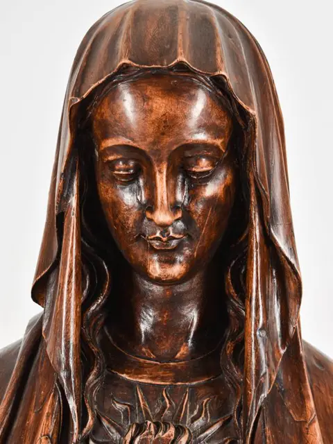 Statue of the Immaculate Heart of Mary (175 cm.) - Hout - Eerste helft 19e eeuw