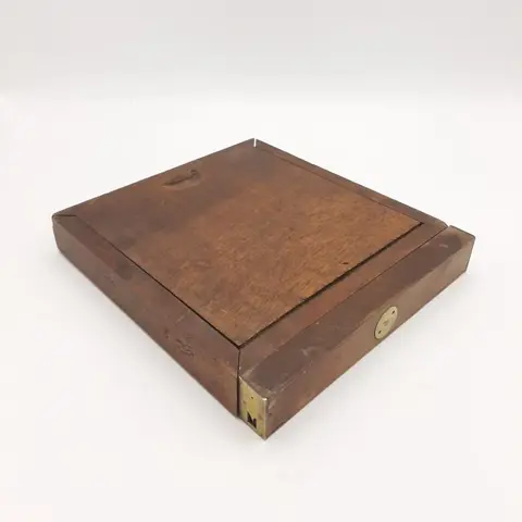 Landmeterskompas, Rochette Jeune - Glas, Hout, Messing - Midden 19e eeuw