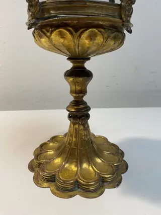 Reliek - verguld koper - 16e eeuw