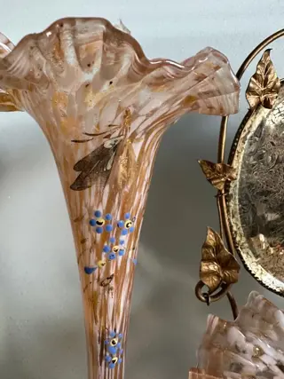 Kaptafel - Napoleon III - Brons, Kristal - 19e eeuw