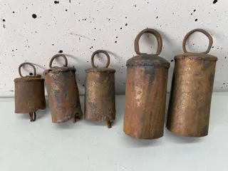 Prachtige Antieke Schapenbellen/Geitenbellen (5) - IJzer (gegoten/gesmeed) - Eind 19e eeuw