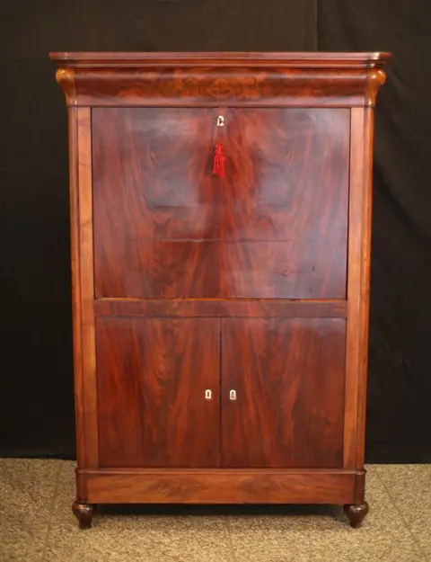 Secrétaire à abattant - Biedermeier - Mahonie - 19e eeuw