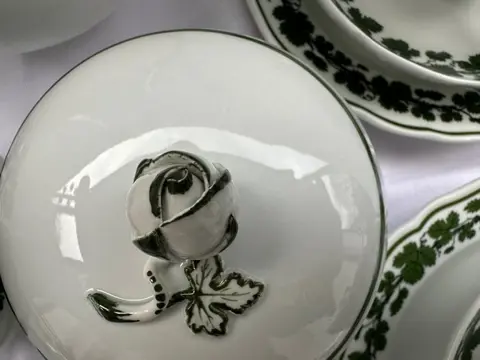 Weinlaub - Meissen - Koffie/thee servies voor 6 personen (23) - Jugendstil - Porselein