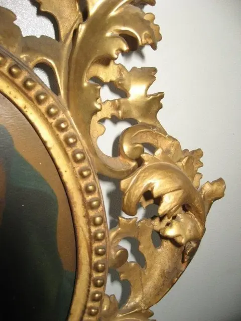 Lijst "Cartoccio" (50 cm.) - Barok stijl - Hout, Verguld - omstreeks 1900