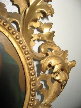 Lijst "Cartoccio" (50 cm.) - Barok stijl - Hout, Verguld - omstreeks 1900