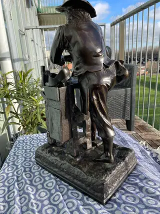 Naar Paul Dubois (1829-1905) - Beeld, Figuur/beeld, 'Petit Pierre/Gagne petit' - 50 cm - Brons - 20e eeuw