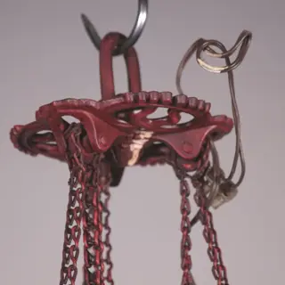 Kroonluchter - Glas, plaat metaal - 20e eeuw