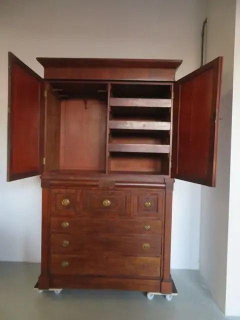 Kabinet - Victoriaans - Koper, Mahonie, Cuba mahonie - Ca. 1870