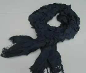 SJAAL KREUKELSTOF DKR GRIJS 210X65 CM NIEUW