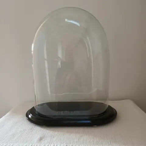 Ovale bol van geblazen glas (45 cm) - Glas-Hout - Midden 20e eeuw