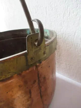 Grote ketel voor houtblokken - Koper - Tweede helft 19e eeuw