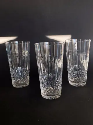 Cristallerie de Lorraine - Schitterende en zeldzame serie van 6 sinaasappelglaasjes - Geslepen kristal