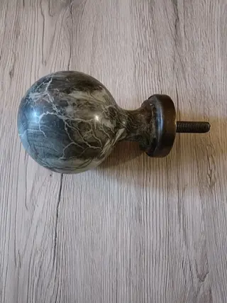 Startbal voor trapleuning - Gepatineerd brons, Marmer - Eind 19e/20e eeuw