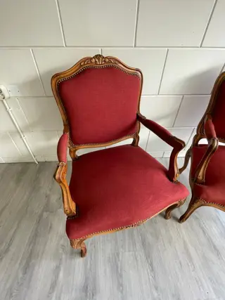 Fauteuil (2) - Lodewijk XVI-stijl - Hout - 20e eeuw