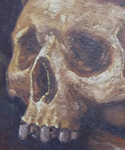 Schilderij, "Vanitas" (1) - Hout - Tweede helft 19e eeuw