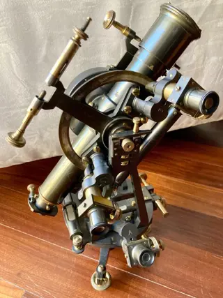 Micrometer Teodoliet, Filotecnica Ing Salmoiraghi Milano met toebehoren en koffers (2) - Messing, Staal - Eind 19e eeuw