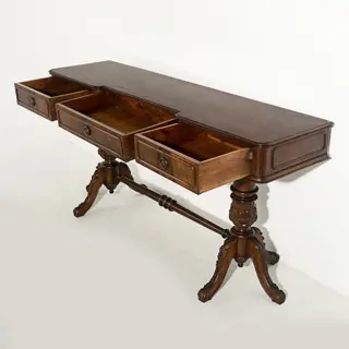 Victoriaanse console - Victoriaanse stijl - Walnoot - Begin 20e eeuw