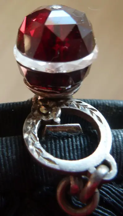 Mappin & Web 19e eeuwse zijden minaudière - Zijde zilver lamsleer glas - 19e eeuw