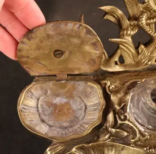 Inktstel - Brons, Glas - Circa 1900