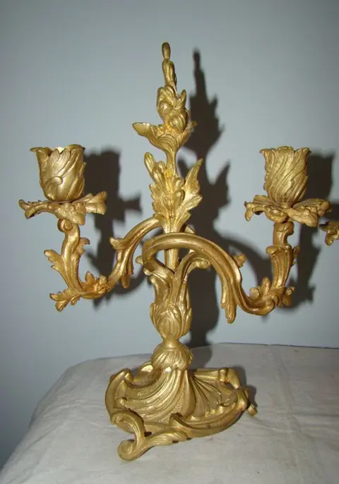 Kandelaar (2) - Lodewijk XVI-stijl - Brons - Begin 20e eeuw