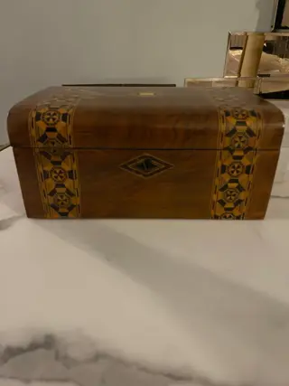 Doos, cosmetische pot (1) - Hout - 19e eeuw