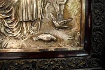 Heilige Familie - Groot reliëf - Koper legering - Eerste helft 20e eeuw