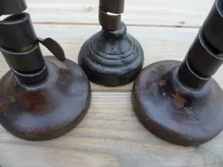 Kandelaar, kelder ratten (3) - Hout, IJzer (gesmeed) - 19e eeuw