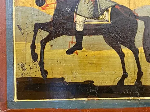 Icoon, St. Trypho - Beschermheer van jagers - Hout - 19e eeuw