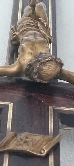 Crucifix (1) - Brons, Palissander - Eind 19e eeuw